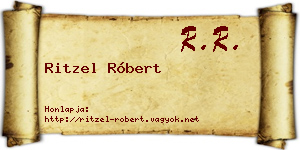 Ritzel Róbert névjegykártya