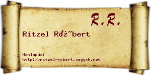 Ritzel Róbert névjegykártya