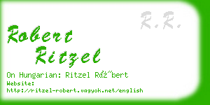 robert ritzel business card
